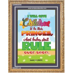 AND BABES SHALL RULE   Contemporary Christian Wall Art Frame   (GWMS6856)   