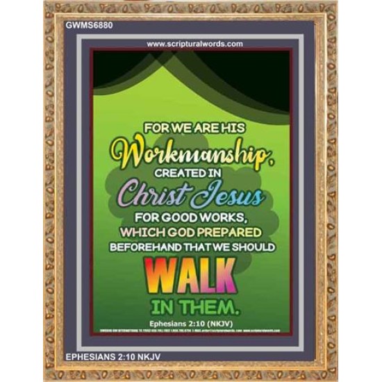 WE ARE HIS WORKMANSHIP   Acrylic Glass framed scripture art   (GWMS6880)   