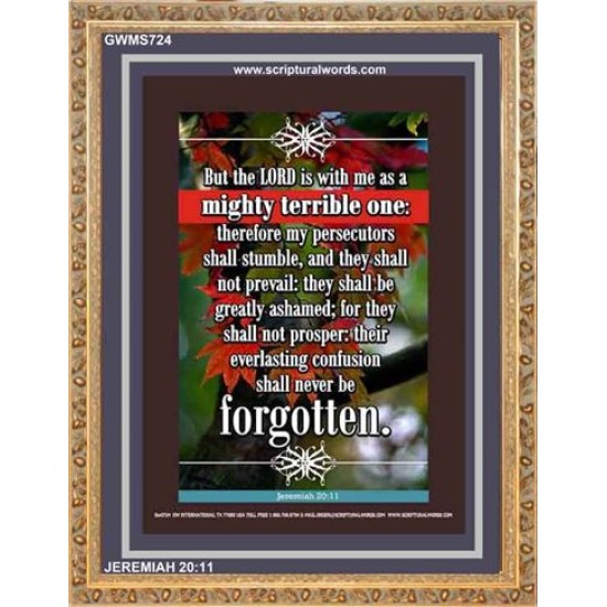 A MIGHTY TERRIBLE ONE   Bible Verse Frame for Home Online   (GWMS724)   