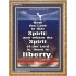 THE SPIRIT OF THE LORD GIVES LIBERTY   Scripture Wall Art   (GWMS732)   "28x34"