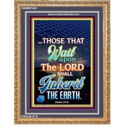 WAIT UPON THE LORD   Bible Verses Frame for Home   (GWMS7425)   "28x34"