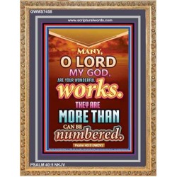 YOUR WONDERFUL WORKS   Scriptural Wall Art   (GWMS7458)   "28x34"