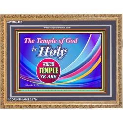 YE ARE GODS TEMPLE   Frame Bible Verse Art    (GWMS7497)   