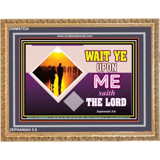 WAIT UPON THE LORD   Custom Frame Scripture   (GWMS7534)   