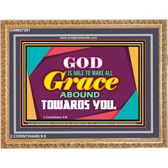ABOUNDING GRACE   Printable Bible Verse to Framed   (GWMS7591)   