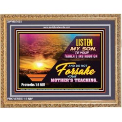 A FATHERS INSTRUCTION   Bible Verses Frames Online   (GWMS7603)   "34x28"