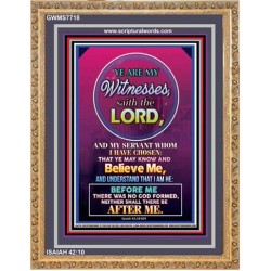 YE ARE MY WITNESSES   Custom Framed Bible Verse   (GWMS7718)   "28x34"