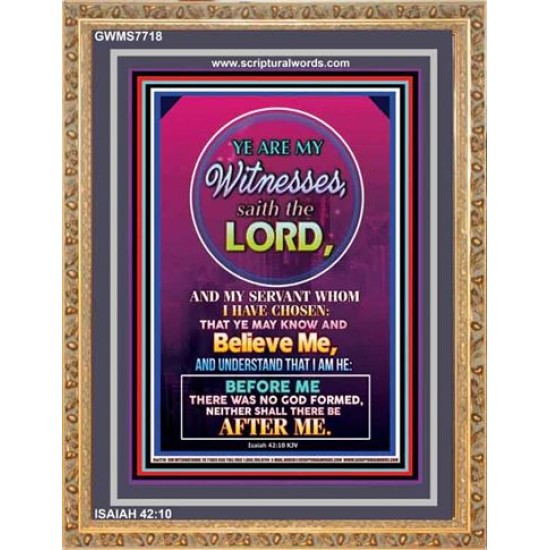 YE ARE MY WITNESSES   Custom Framed Bible Verse   (GWMS7718)   