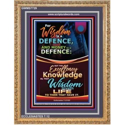 WISDOM A DEFENCE   Bible Verses Framed for Home   (GWMS7729)   