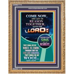 THEY SHALL BE AS WHITE AS SNOW   Contemporary Christian Poster   (GWMS7774)   