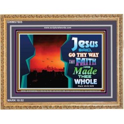 THY FAITH HAS MADE THEE WHOLE   Frame Scriptural Dcor   (GWMS7805)   