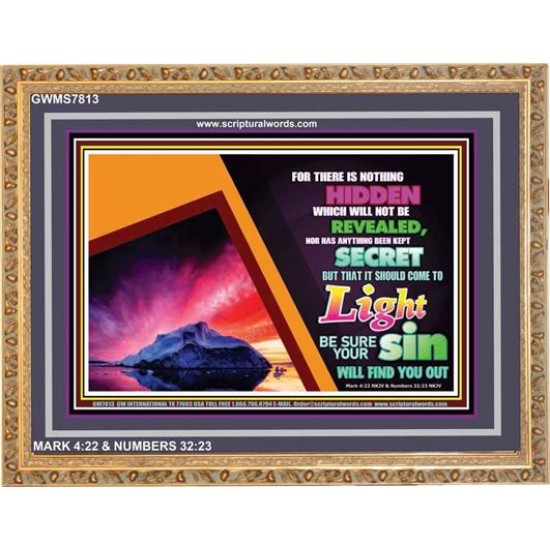 ALL SHALL BE REVEALED   Frame Scripture    (GWMS7813)   