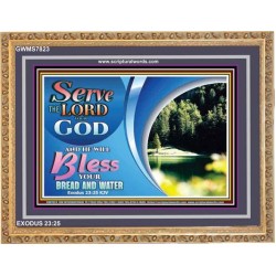 SERVE THE LORD   Encouraging Bible Verses Frame   (GWMS7823)   