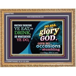 ALL THE GLORY OF GOD   Framed Scripture Art   (GWMS7842)   