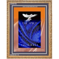 THE SPIRIT OF THE LORD DOETH MIGHTY THINGS   Framed Bible Verse   (GWMS788)   