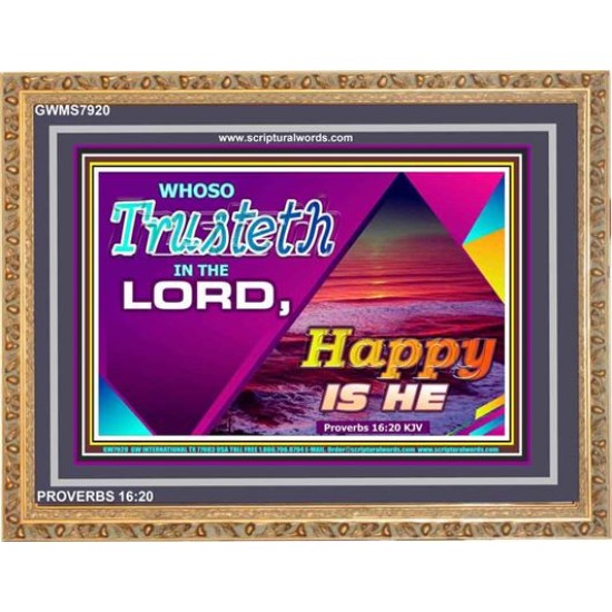 TRUST IN THE LORD   Framed Bedroom Wall Decoration   (GWMS7920)   