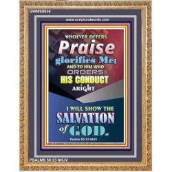 THE SALVATION OF GOD   Bible Verse Framed for Home   (GWMS8036)   