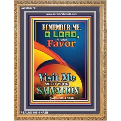 VIIST ME WITH YOUR SALVATION   Frame Scriptural Dcor   (GWMS8070)   "28x34"