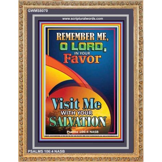 VIIST ME WITH YOUR SALVATION   Frame Scriptural Dcor   (GWMS8070)   