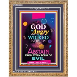 ANGRY WITH THE WICKED   Scripture Wooden Framed Signs   (GWMS8081)   