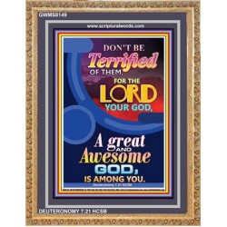 A GREAT AND AWSOME GOD   Framed Religious Wall Art    (GWMS8149)   "28x34"