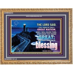 A GREAT NATION   Framed Restroom Wall Decoration   (GWMS8233)   