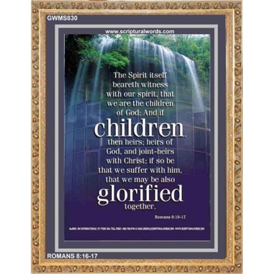 WE ARE THE CHILDREN OF GOD   Scriptural Portrait Acrylic Glass Frame   (GWMS830)   