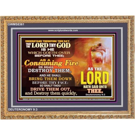 A CONSUMING FIRE   Bible Verses Framed Art Prints   (GWMS8361)   