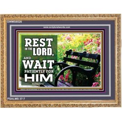 REST IN THE LORD   Scripture Framed Signs   (GWMS8526)   