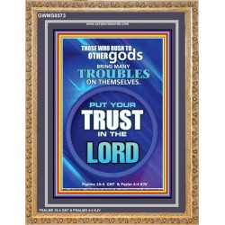 TRUST IN THE LORD   Framed Bible Verse   (GWMS8573)   "28x34"