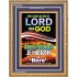 ADONAI JEHOVAH SHAMMAH GOD IS HERE   Framed Hallway Wall Decoration   (GWMS8654)   "28x34"