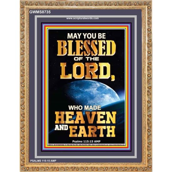 WHO MADE HEAVEN AND EARTH   Encouraging Bible Verses Framed   (GWMS8735)   
