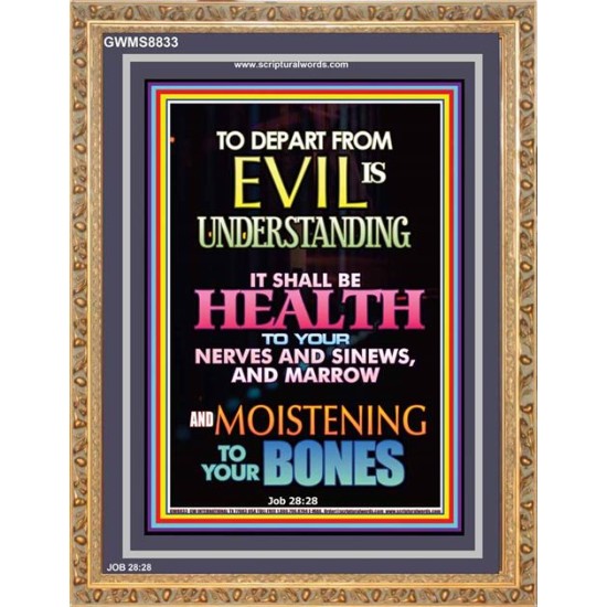 WISDOM IS HEALTH   Inspirational Wall Art Frame   (GWMS8833)   