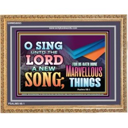 SING UNTO THE LORD   Bible Verses Wall Art Acrylic Glass Frame   (GWMS8893)   
