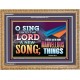 SING UNTO THE LORD   Bible Verses Wall Art Acrylic Glass Frame   (GWMS8893)   