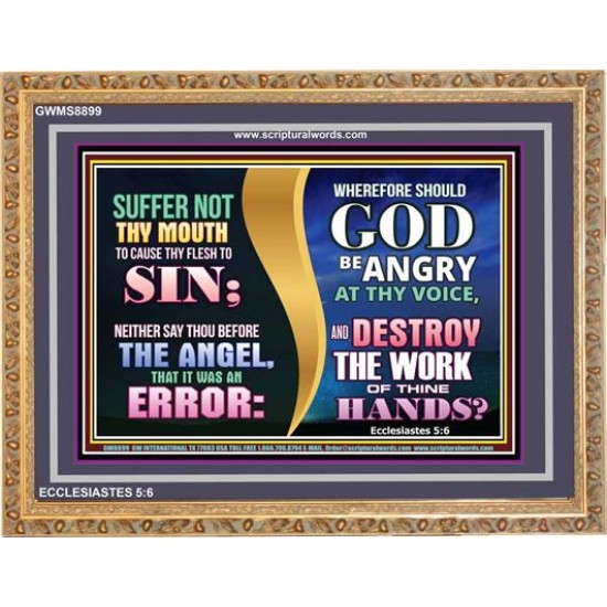 SIN NOT   Scripture Art Wooden Frame   (GWMS8899)   