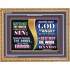 SIN NOT   Scripture Art Wooden Frame   (GWMS8899)   "34x28"
