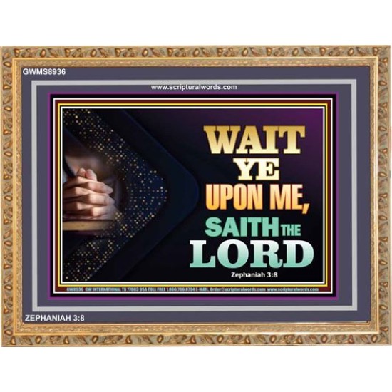 WAIT UPON THE LORD   Bible Scriptures on Forgiveness Acrylic Glass Frame   (GWMS8936)   