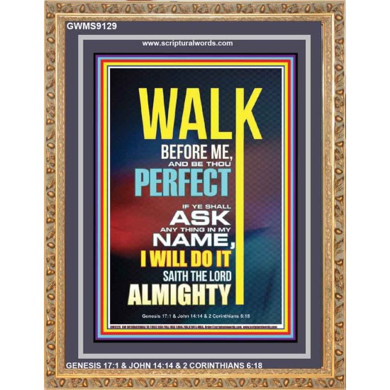 WALK BEFORE ME   Bible Verse Frames online   (GWMS9129)   