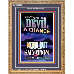WORK OUT YOUR SALVATION   Bible Verses Wall Art Acrylic Glass Frame   (GWMS9209)   "28x34"