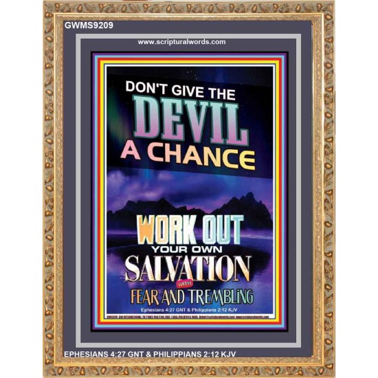 WORK OUT YOUR SALVATION   Bible Verses Wall Art Acrylic Glass Frame   (GWMS9209)   