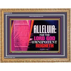 ALLELUIA THE LORD GOD OMNIPOTENT   Art & Wall Dcor   (GWMS9316)   