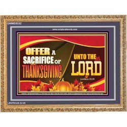 SACRIFICE OF THANKSGIVING   Custom Frame Scripture   (GWMS9332)   