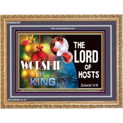 WORSHIP THE KING   Bible Verse Framed Art   (GWMS9367)   