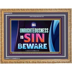ALL UNRIGHTEOUSNESS IS SIN   Printable Bible Verse to Frame   (GWMS9376)   