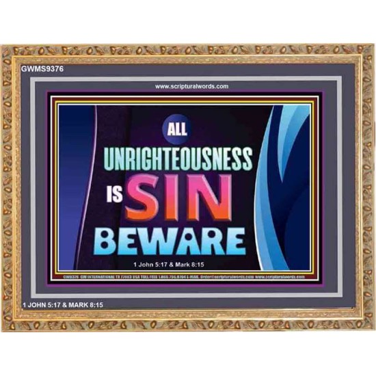 ALL UNRIGHTEOUSNESS IS SIN   Printable Bible Verse to Frame   (GWMS9376)   