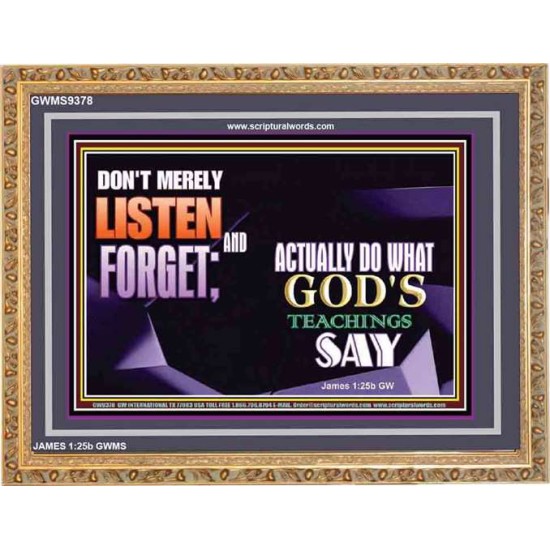 ACTUALLY DO WHAT GOD'S TEACHINGS SAY   Printable Bible Verses to Framed   (GWMS9378)   