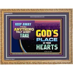 WHAT IS GOD'S PLACE IN YOUR HEART   Large Framed Scripture Wall Art   (GWMS9379)   "34x28"