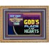 WHAT IS GOD'S PLACE IN YOUR HEART   Large Framed Scripture Wall Art   (GWMS9379)   "34x28"