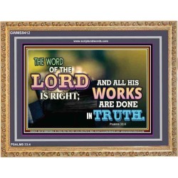 ALL HIS WORKS ARE DONE IN TRUTH   Scriptural Wall Art   (GWMS9412)   
